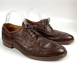 Men's Johnston & Murphy Flex Mahogany Leather Oxford Dress Shoes Brown US 9